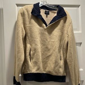 Cozy fleece pullover.